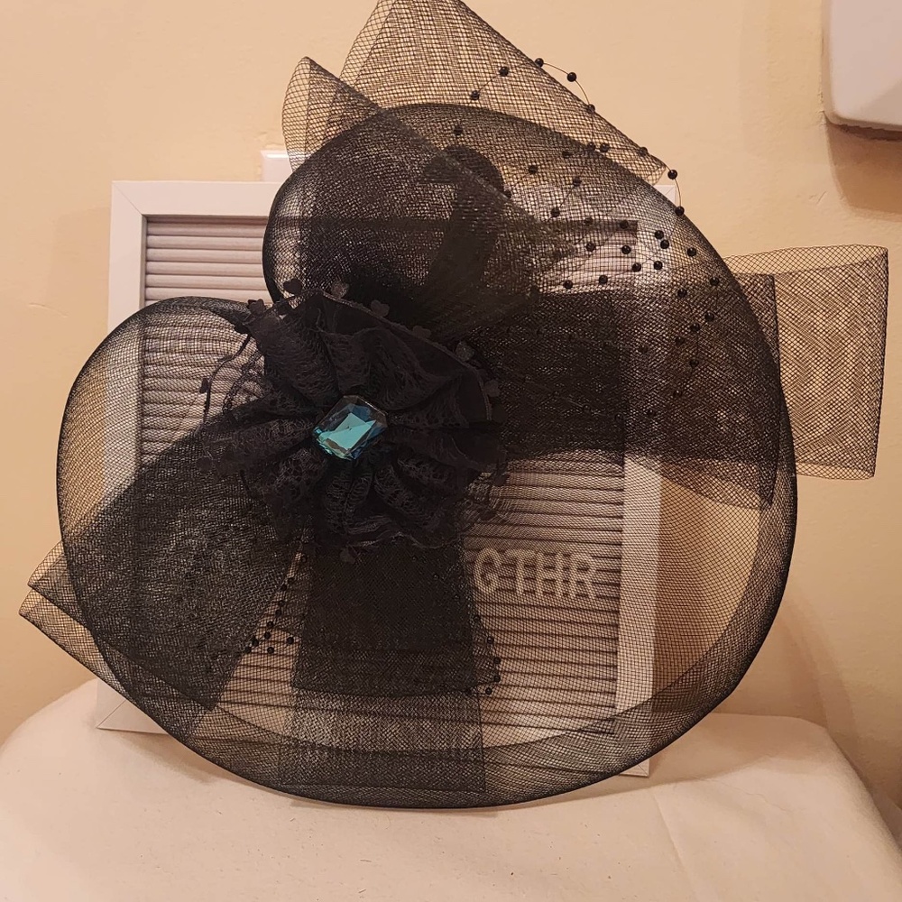 Tulle, Lace with Green Faux Jewel Headband